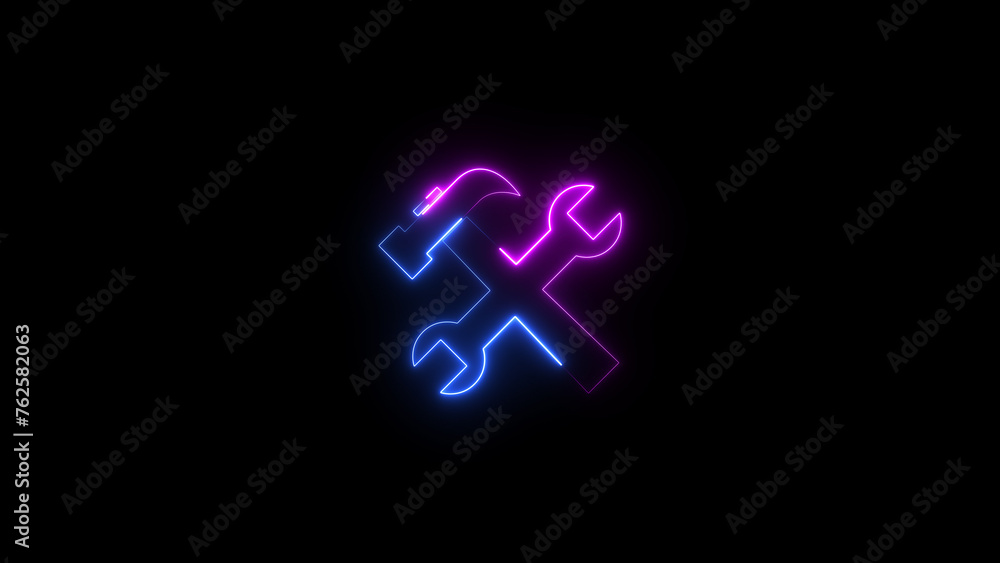 neon light setting tool icon illustration background.
neon light setting tool icon illustration background.