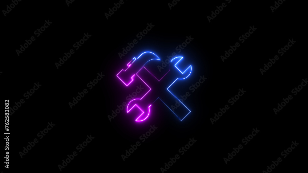 neon light setting tool icon illustration background.
neon light setting tool icon illustration background.
