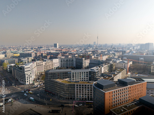 Canvas Print Leipziger Platz Drone Golden Hour