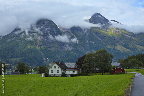 Mountain panorama at Hjelle, Norway, Europe 