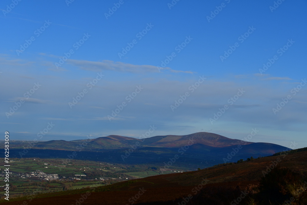 View of the Blackstairs mountains from Brandon Hill, Co. Kilkenny, Ireland