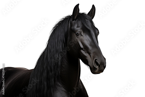 Regal Equine Poses with Pride Isolated on Transparent Background PNG format