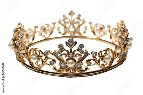 Majestic Tiara Art Isolated on Transparent Background PNG format