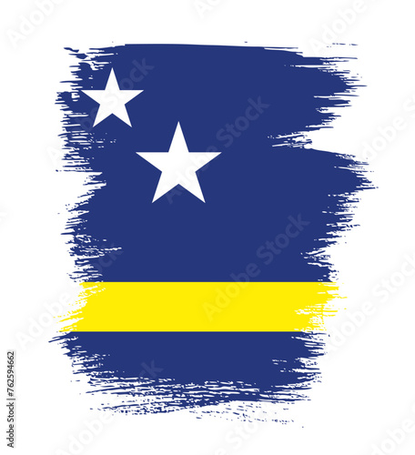 Flag of Curacao, vector layout design