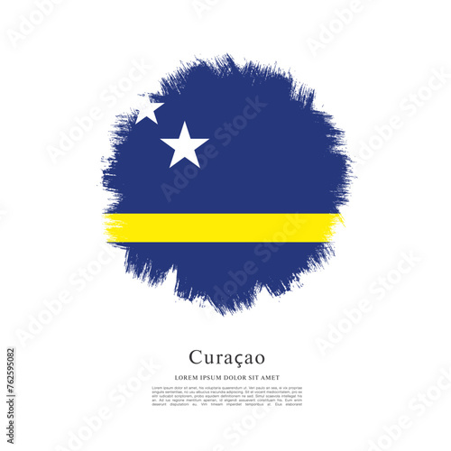 Flag of Curacao, vector layout design