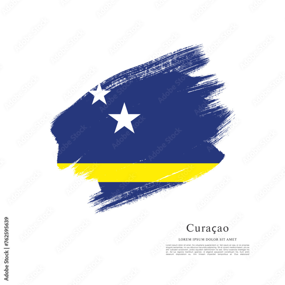 Flag of Curacao, vector layout design Flag of Curacao, vector layout design