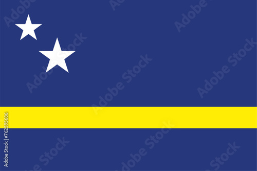 Flag of Curacao, vector layout design