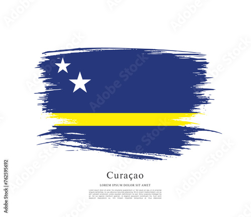 Flag of Curacao, vector layout design