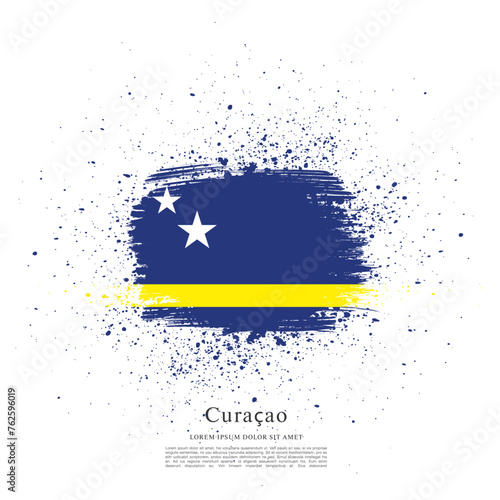 Flag of Curacao, vector layout design
