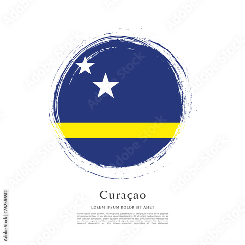Flag of Curacao, vector layout design