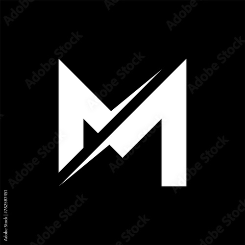 Letter M minimalist logo and icon design