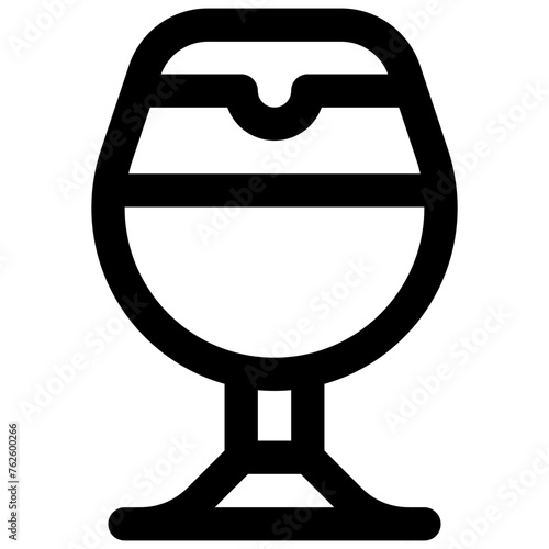 Goblet. Editable stroke vector icon.