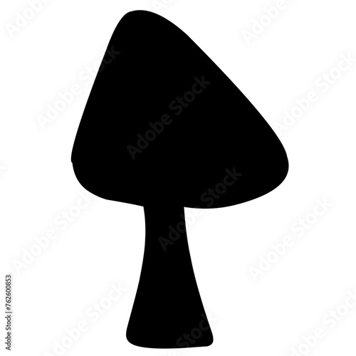 Ilustration Mushroom Silhouette