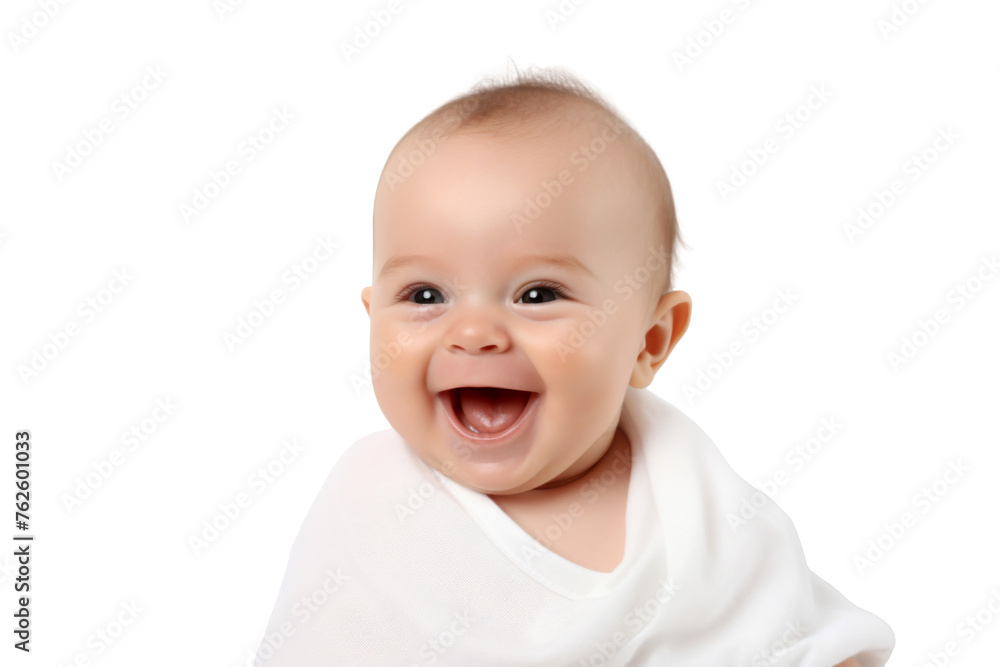Portrait studio of young adorable baby with happy smile isolated on transparent background. Portrait studio of young adorable baby with happy smile isolated on transparent background.