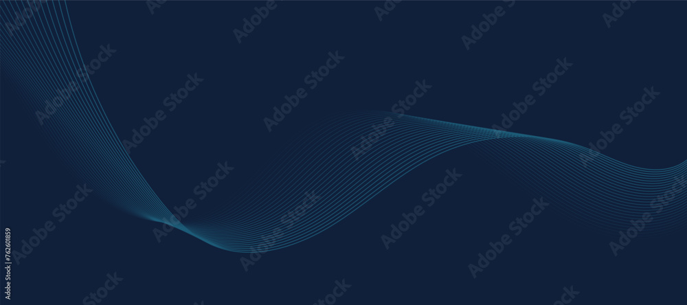 Fototapeta premium Abstract digital technology futuristic blue background.