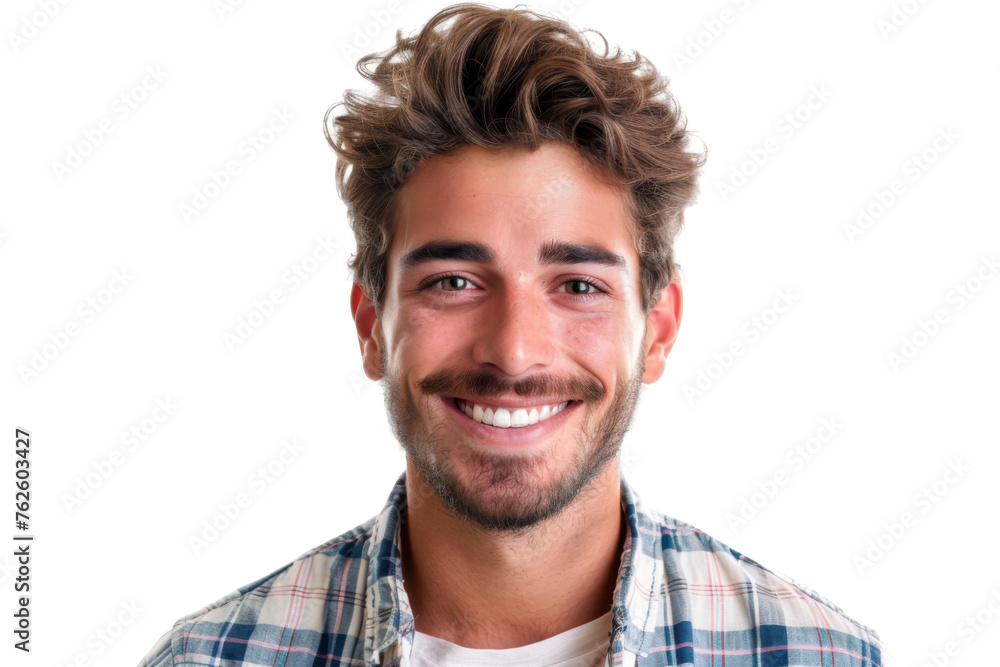 Studio portrait of a handsome young white Americana man with a beautiful smile wearing casual outfits looking at camera, isolated on transparent png background. Studio portrait of a handsome young white Americana man with a beautiful smile wearing casual outfits looking at camera, isolated on transparent png background.