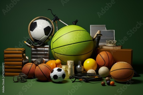 Sport equipment. Leisure game kit. Generate Ai
