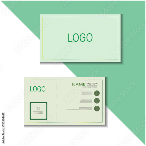 Modern business card design, purple business card Professional business card template