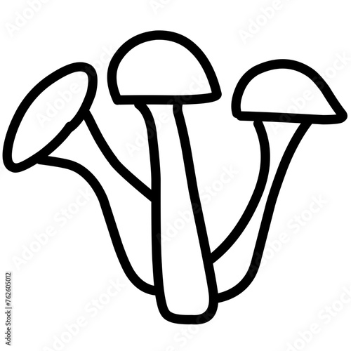 Hand Drawn Mushroom Outline photo