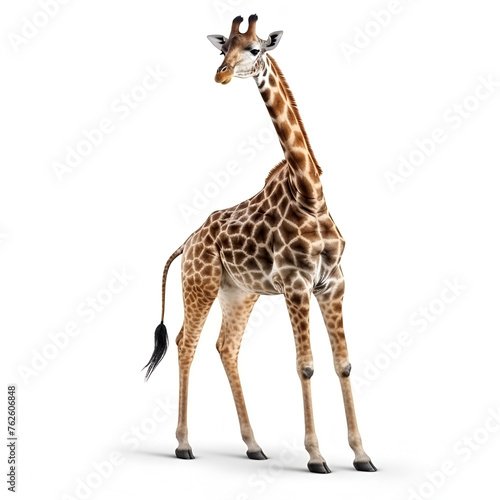 Giraffe isolated on white background