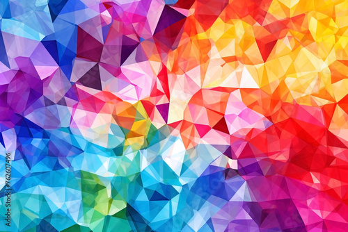 Abstract colorful polygonal background. Generative Ai