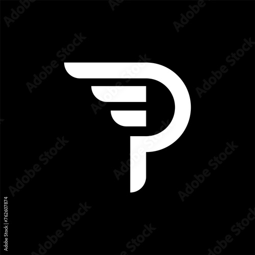 Letter P minimalist logo and icon design © MdRejaul