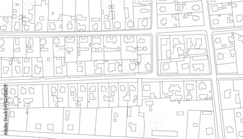 Vintage map background. Urban city top view. Vector Illustration.