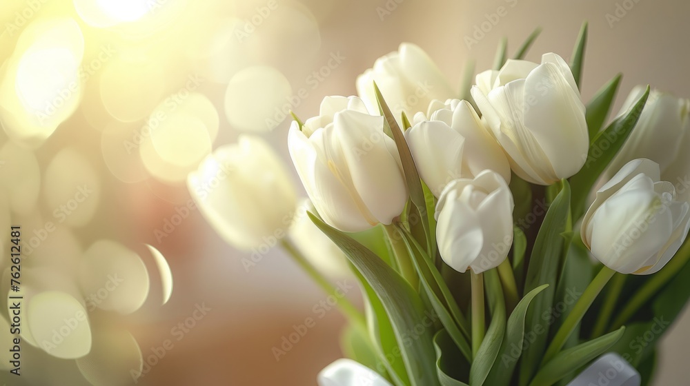 White tulips bouquet image