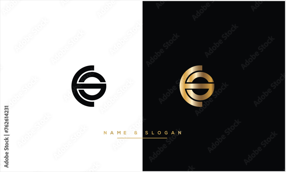 SE, ES, S,E Abstract letters Logo monogram SE, ES, S,E Abstract letters Logo monogram