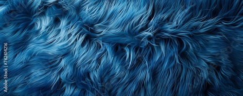 blue fur background.
