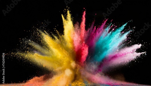  Firefly Explosion of colored powder on black background