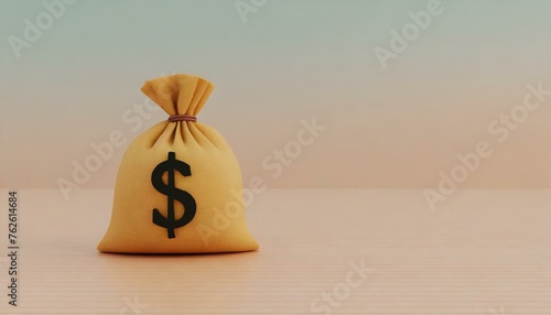 realistic 3d render of the money bag