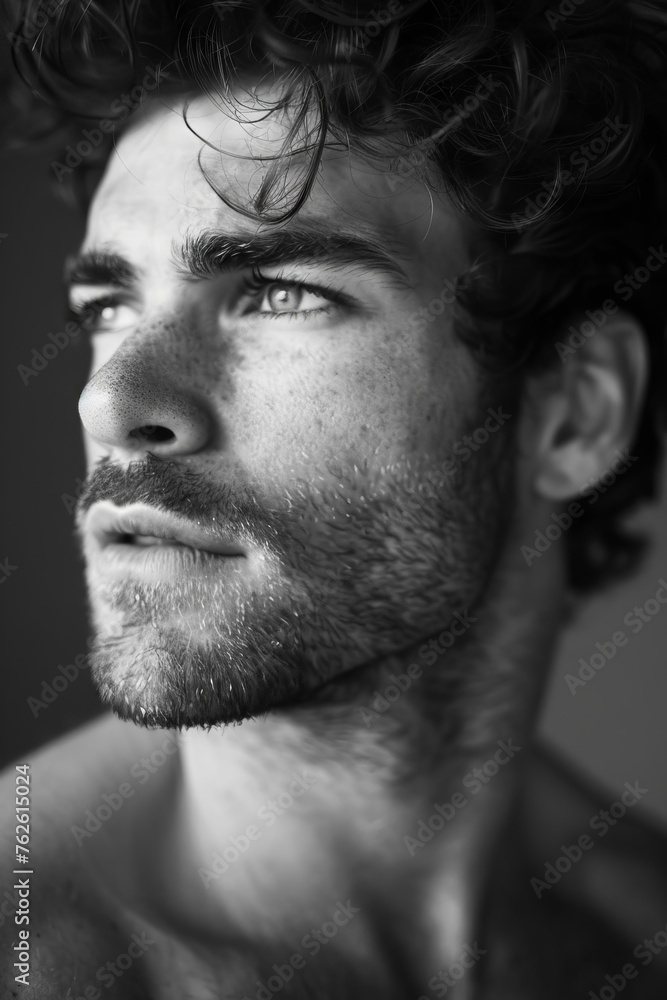 A guy with big masculine jaw, mog, AI Generated A guy with big masculine jaw, mog, AI Generated