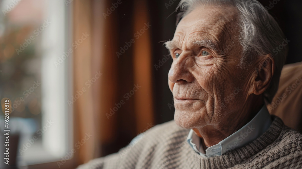 The face of an elderly person suffering from memory loss The face of an elderly person suffering from memory loss