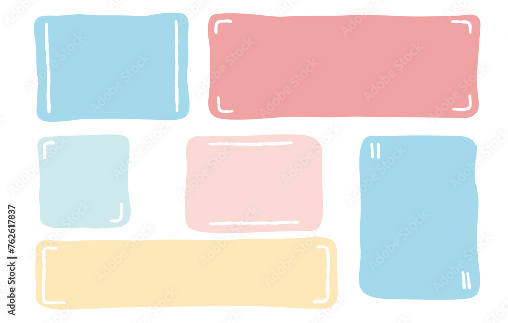 Hand drawn minimalistic chuote poster set. Chuote frames blank template set. Color the empty speed bubbles. Vector illustration Hand drawn minimalistic chuote poster set. Chuote frames blank template set. Color the empty speed bubbles. Vector illustration