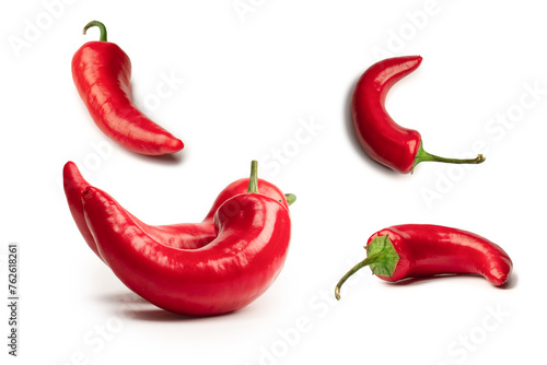 Obraz na płótnie Red hot chili pepper isolated on a white background.
