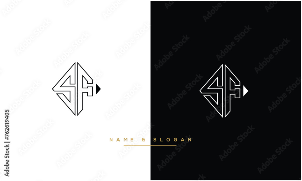 SF, FS,S , F, Abstract letters Logo Monogram SF, FS,S , F, Abstract letters Logo Monogram