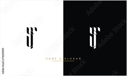 SF, FS,S , F, Abstract letters Logo Monogram