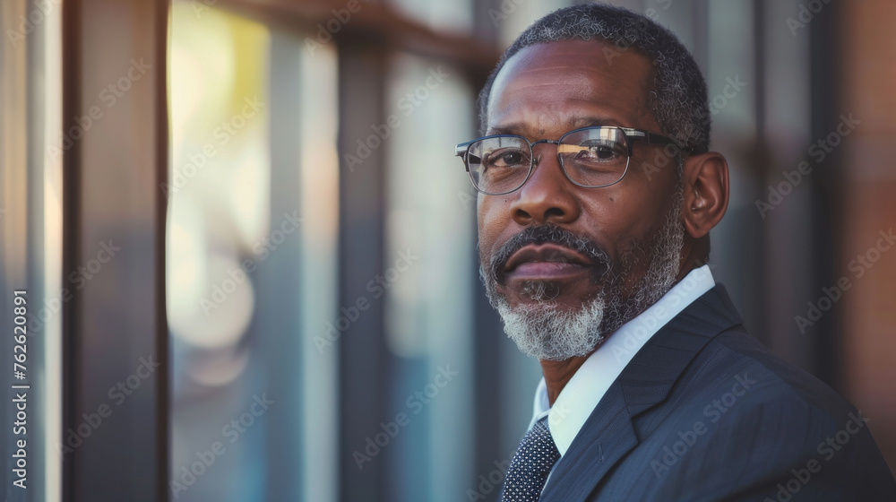 A portrait of a confident black businessman mature A portrait of a confident black businessman mature