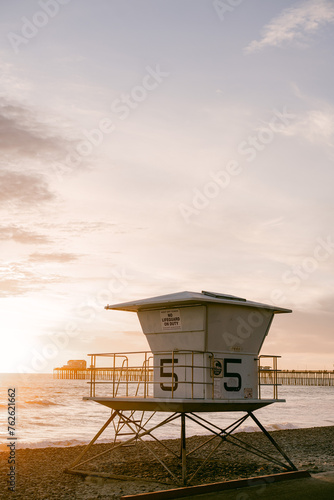 lifeguard tower at sunset © Sarah C