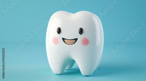 a tooth with a smile on it's face