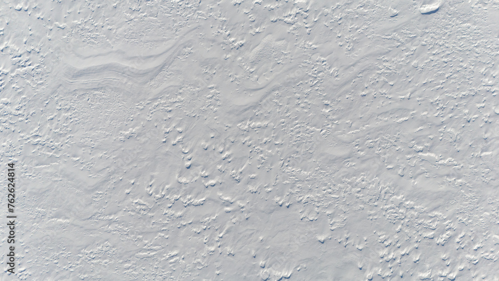 Αυτοκόλλητο Bird's-eye view of, texture of a flat snowy surface - Snow texture from aerial view