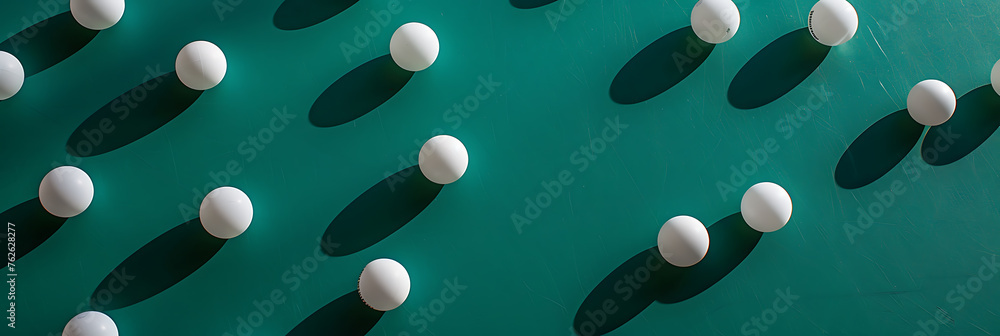 Group of White Balls on Green Surface Group of White Balls on Green Surface