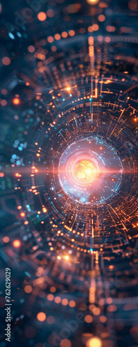 Quantum Communication Device  intricate design  pulsing with data  revolutionizing interstellar connectivity