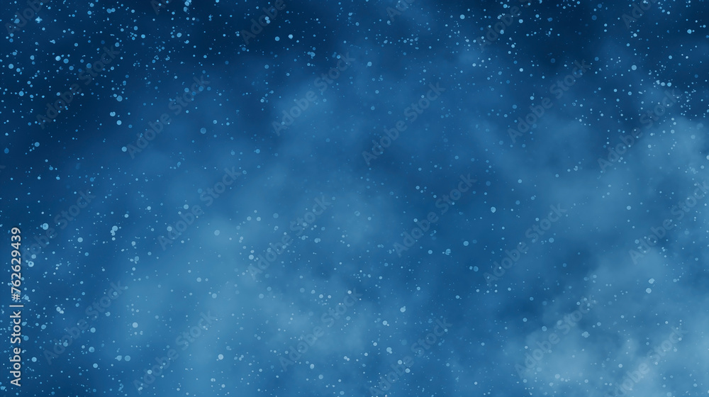 Soft blue snowy speckles on night sky background creating a starry effect Soft blue snowy speckles on night sky background creating a starry effect