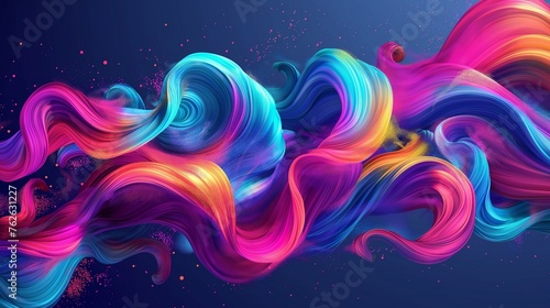 Neon Colors Swirling Flow illustration, Neon swirling flow background, neon background, background, neon colorfully background, colorful background 