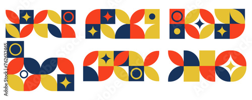 Bauhaus geoemtric shapes,vector shapes,memphis design,simple geometric shapes set