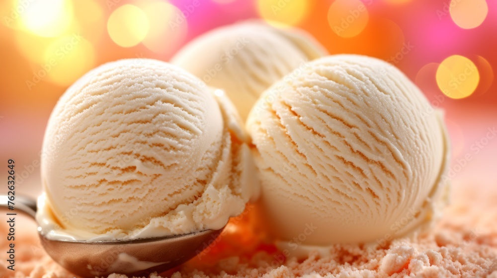 Close up of of vanilla ice cream. Close up of of vanilla ice cream.