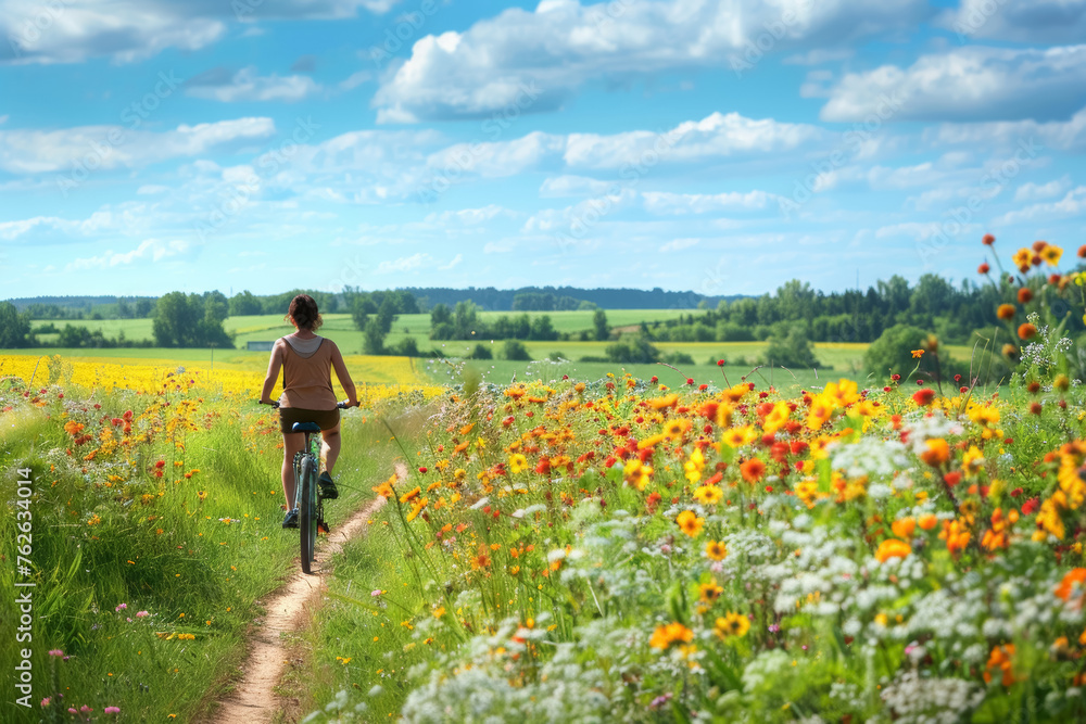 Cycling Adventure through Flower Fields