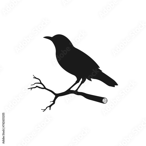 Bird icon flat style isolated on white background. Vector illustration